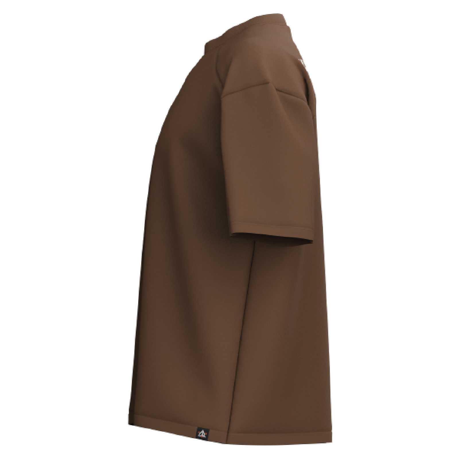 Drop Shoulder Tee — Brown - Image 2